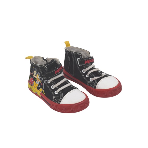 Disney Junior Mickey Mouse & Pluto High Top Sneakers Kids Size 9 - Picture 1 of 7